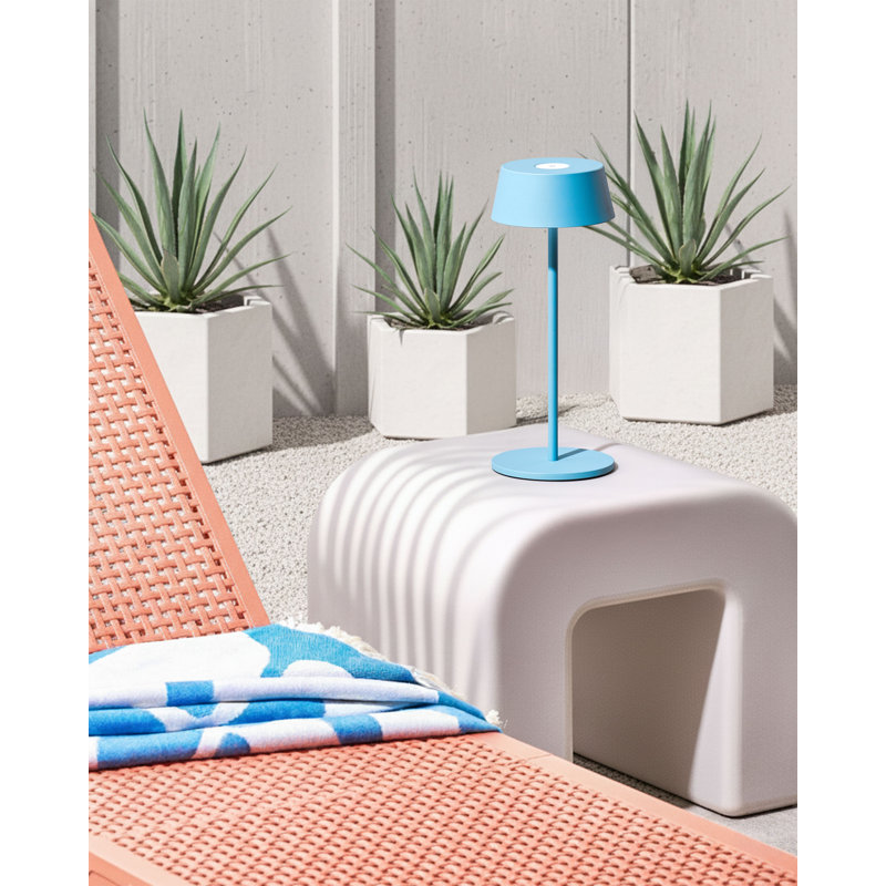 Iron Table Lamp, Blue