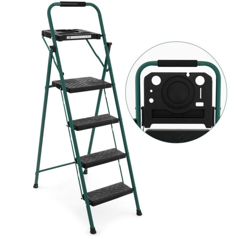 Escabeau pliable en métal à 4 marches Souderton