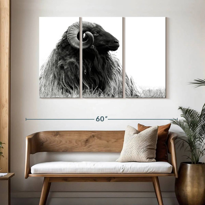 Bighorn Ram, 32" H x 50" W