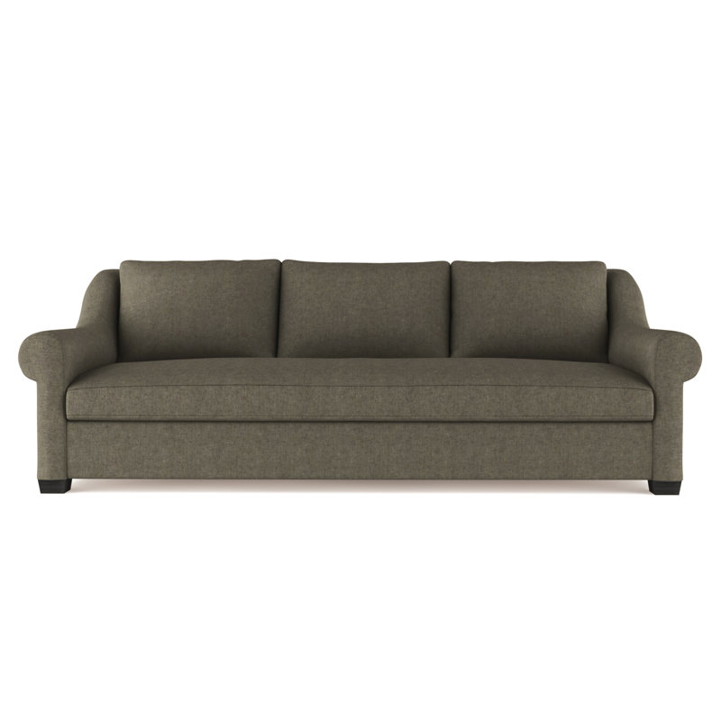 Canapé Thompson, H 32 po x l 96 po x P 41 po, Velours moelleux graphite, Ébène