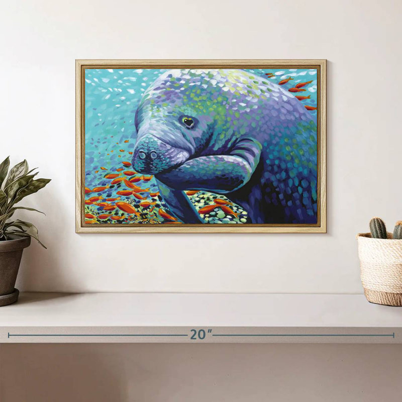 Chérie de mer II, Cadre flottant en bois naturel, 13 po x 9 po