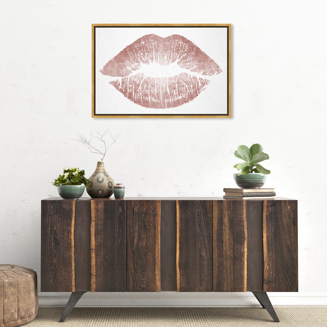 " Rose Gold Solid Kiss " Oliver Gal Prints 