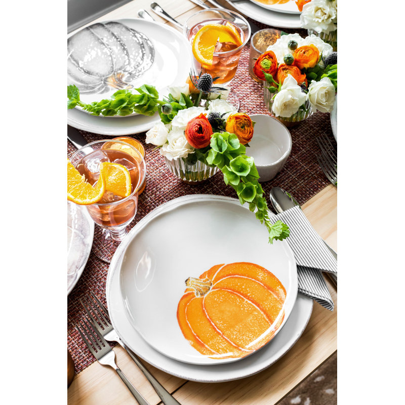 Pumpkins Handmade Terra Bianca Salad/Dessert Plate