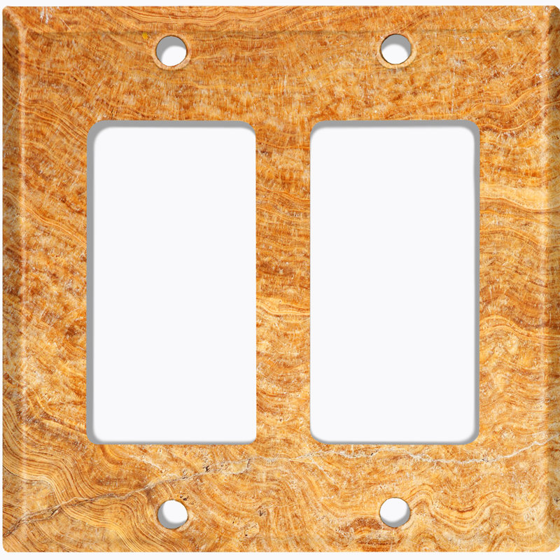 Patterned 2 - Gang Rocker Standard Wall Plate