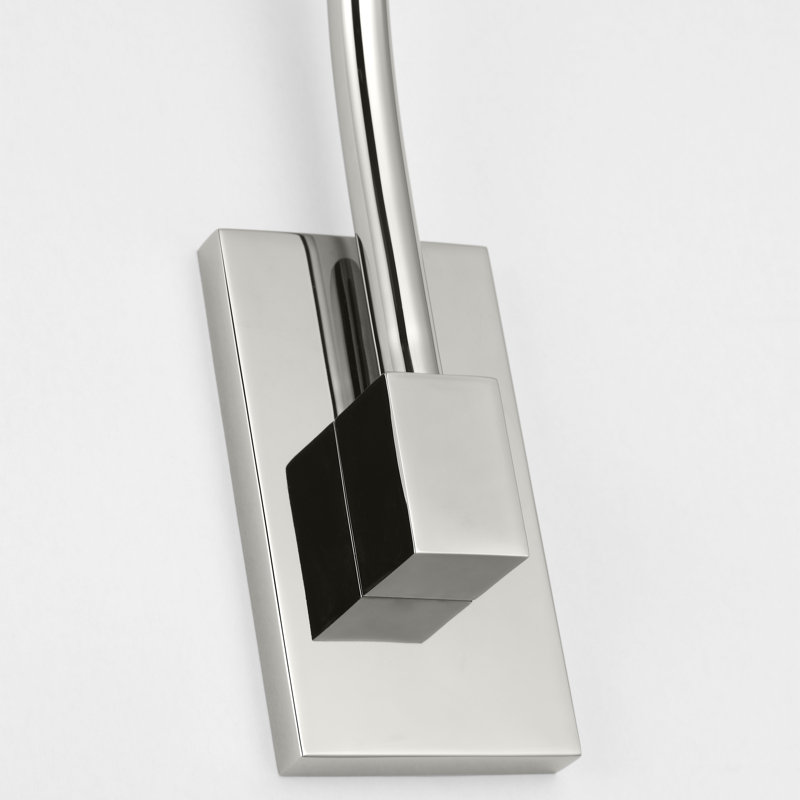 Lajos Solid Brass 1 - Light LED Armed Sconce, Polished Nickel