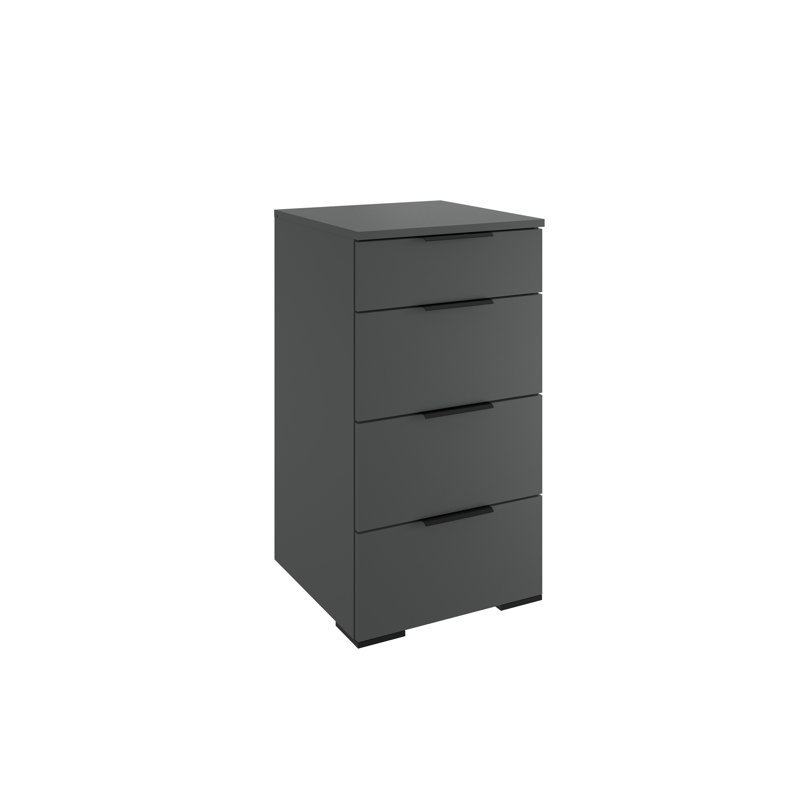 Mochnick 41cm W Manufactured Wood Bedside Table, Black