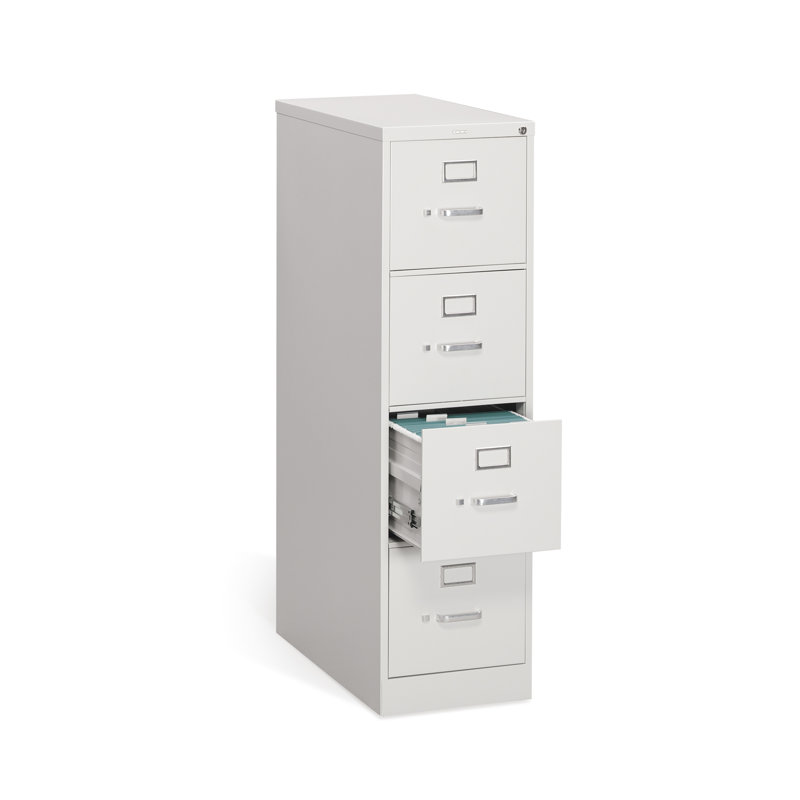310 Series 4-Drawer Vertical Filing Cabinet, Light Gray
