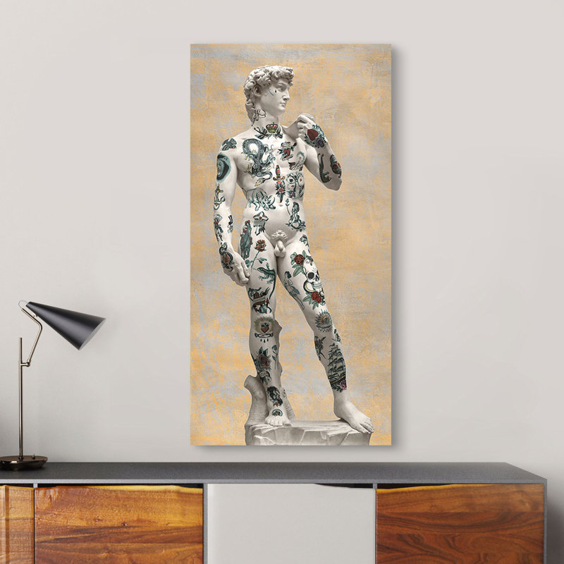 Stattoo I – David by Steven Hill - Wrapped Canvas Print, 70cm H x 140cm W x 4cm D