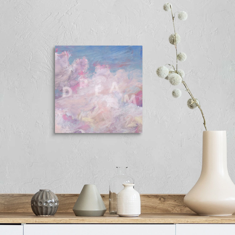«Daydream Pink 04» par Lisa Audit - reproduction d'art, Toile tendue, H 12 po x l 12 po x P 1,25 po