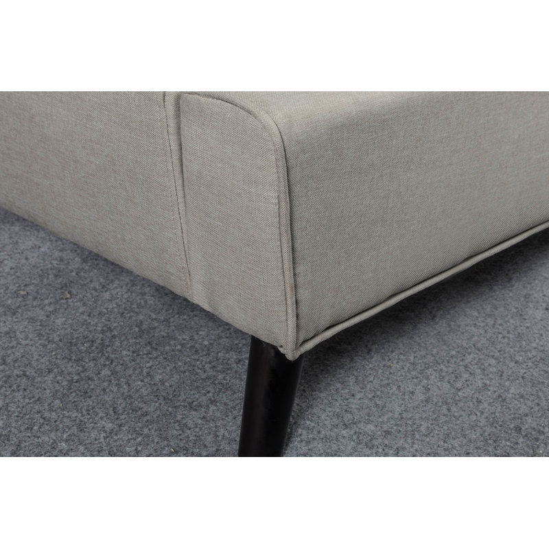 Cate Upholstered Platform Bed, King, Beige