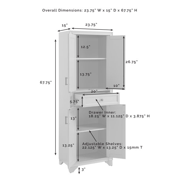 Andover Mills™ Jesse 67.75'' Kitchen Pantry & Reviews | Wayfair