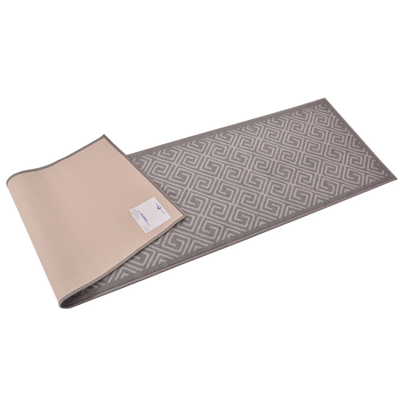 Tapis de couloir grec à faible épaisseur lavable à la machine