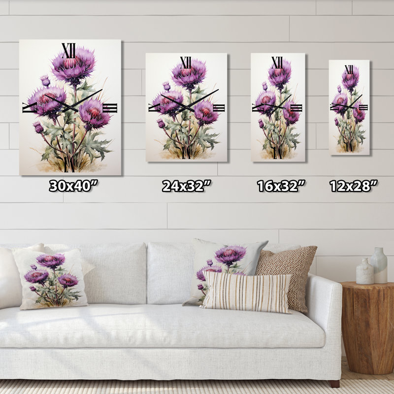 Jawarren - Très grandes horloges murales florales, Très petit