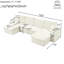 Ensemble de canapé de 142 pouces Cloud, fauteuil confortable, canapé modulaire moderne en forme de U, profondeur d'assise profonde, aucun salon requis, beige