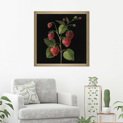 « fraise no words », reproduction de peinture à l’acrylique sur toile encadrée