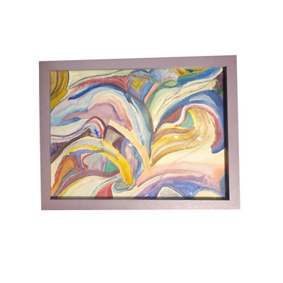 Abstract with a Gold Effect 1 Piece Wrapped Canvas Painting