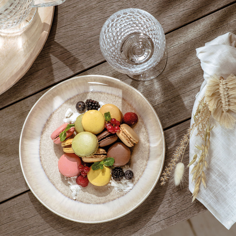 Perlemor Salad Plate, Sand