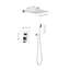 Système de pomme de douche à pluie de 12 po fixé au mur - Laiton avec embout à expérience naturelle pour un nettoyage facile Tuyau standard américain-125519077