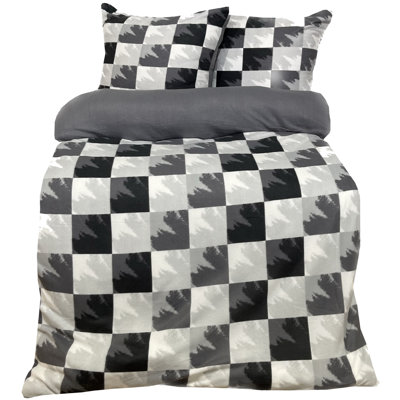 Jazz Grey/Black/White 2 Piece Duvet Cover Set