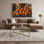 Art sur toile noir Fruit kaki-1318796449