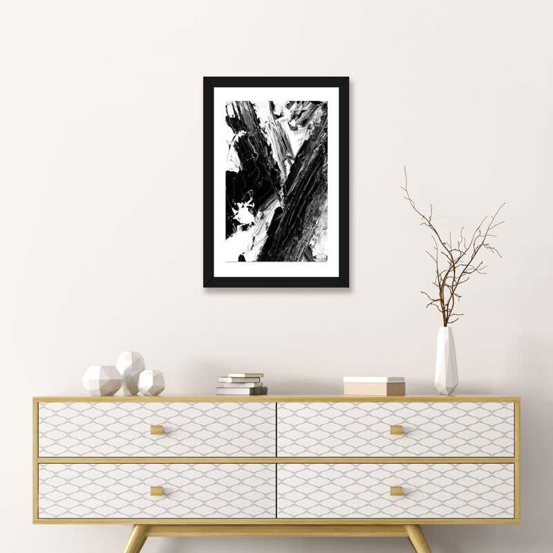 « sporadique ii » par éthan harper-impression, H 24 po x l 16 po x P 1 po, Papier avec cadre noir