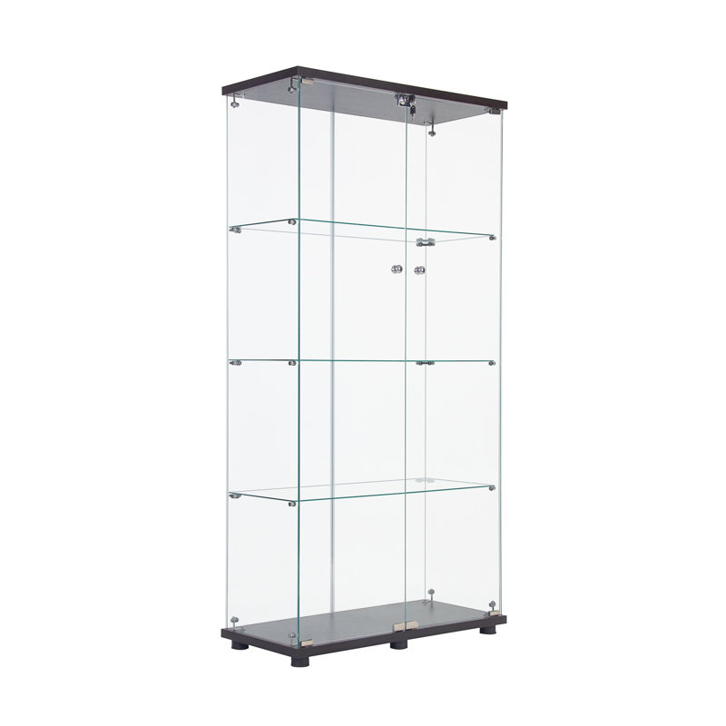 Vitrine à deux portes avec 4 tablettes, Noir
