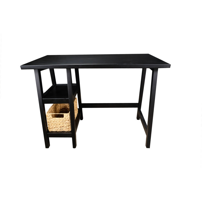 Bureau en bois massif Ressemblant, Noir
