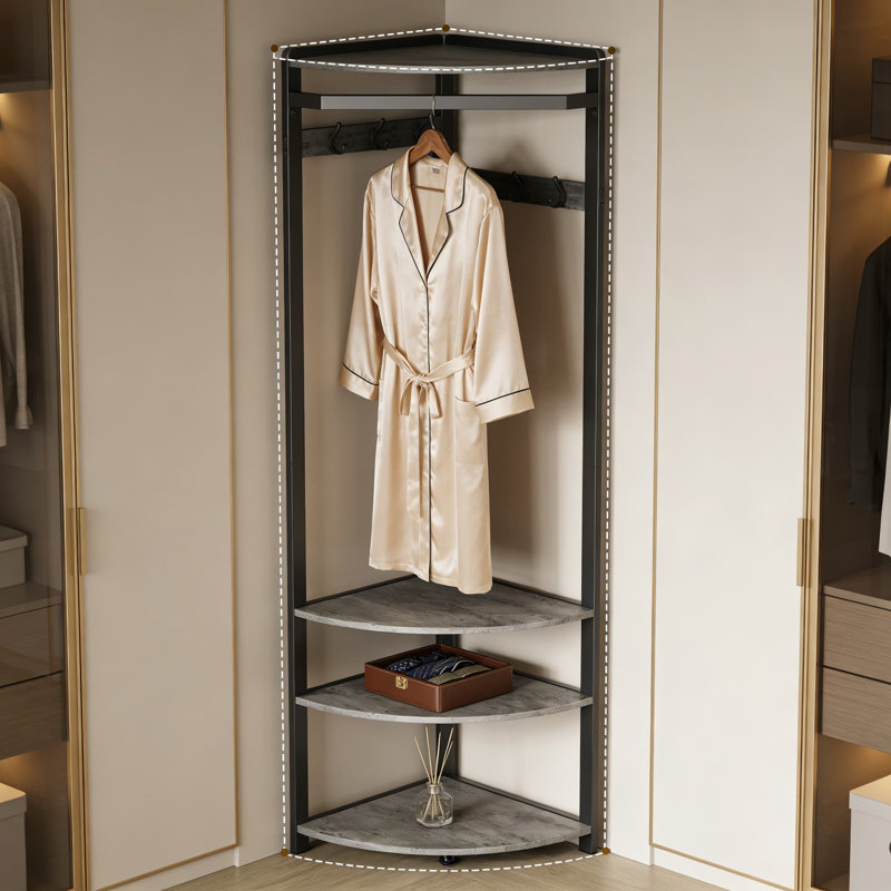 Portemanteau d'angle avec banc à chaussures et tablette de rangement, organisateur d'arbre d'entrée 3 en 1 avec 12 crochets pour le vestibule, le couloir ou le placard