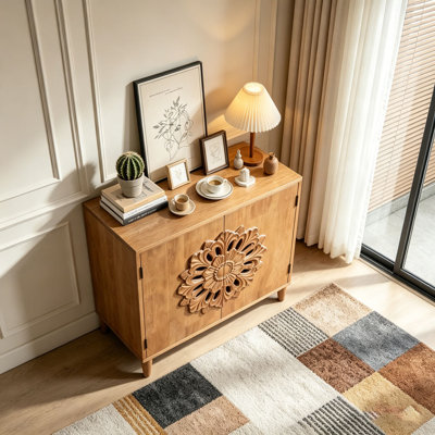Armoire 2 portes en bois sculpté