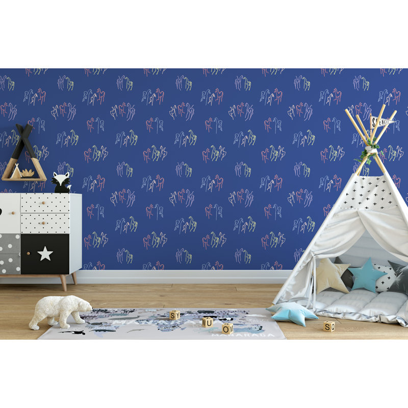Playful Horses Pop, Blue Pop