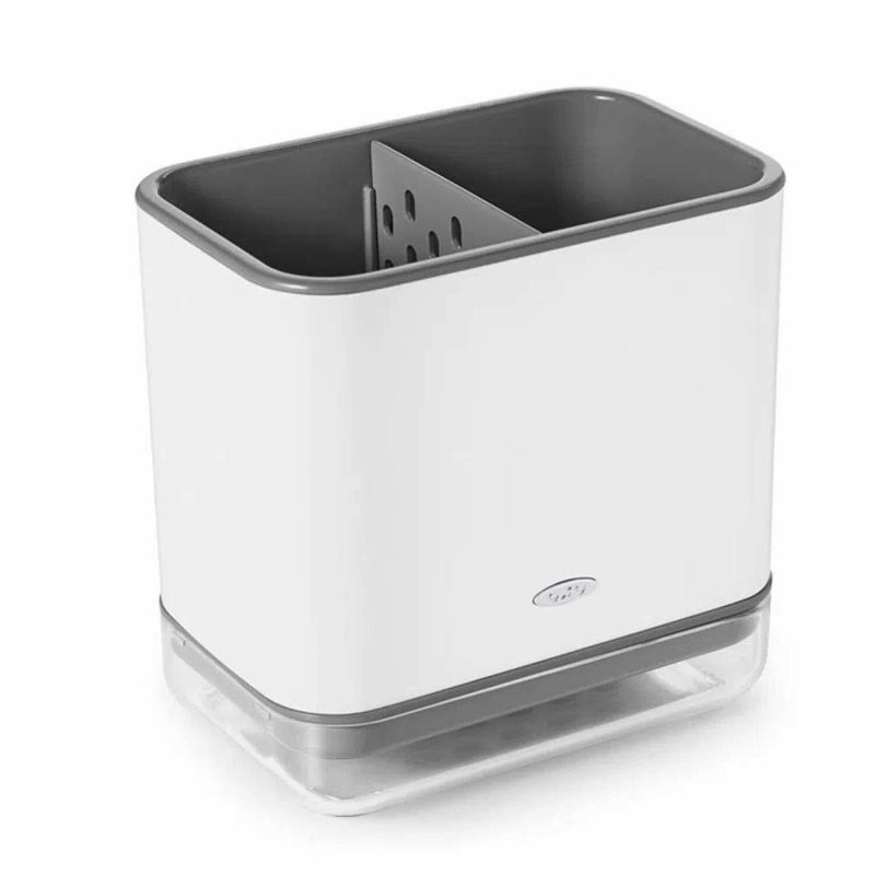 Ultimate Sink Organizer: Compact White Caddy for Efficient Kitchen Storage
