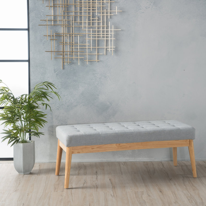 Ottoman Bench, Light Gray