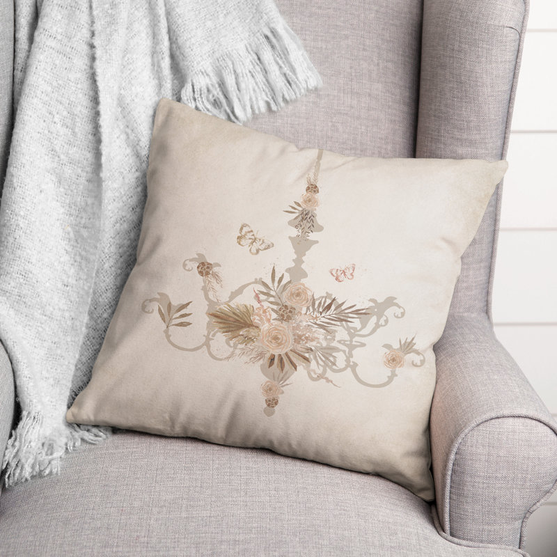 Boho Chandelier Outdoor Throw Pillow