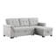 Canapé-lit modulaire réversible en lin gris clair 84 po Hunter-133654778