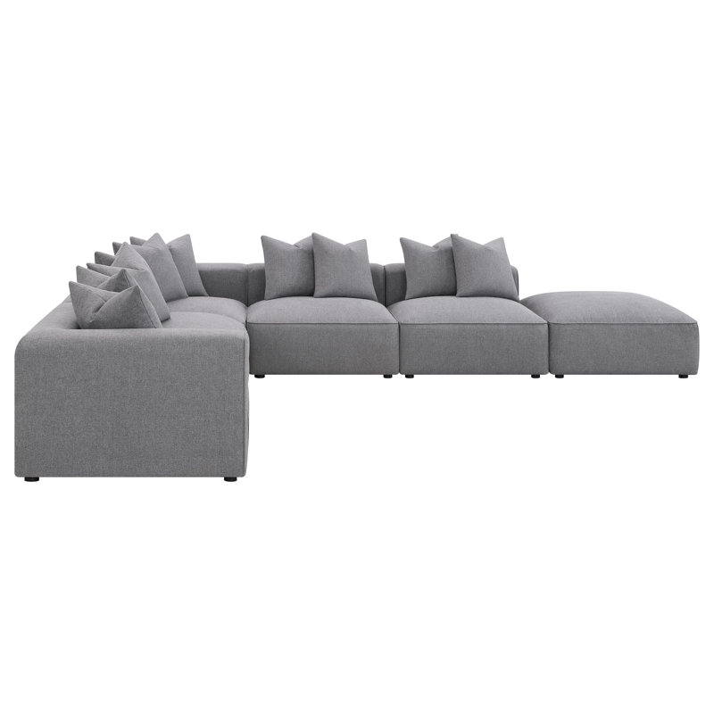 Canapé modulaire 6 pièces Hollifield, Tissu gris