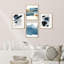 Bleu sarcelle or, coups de peinture pastel - ensemble de 4 reproductions de cadres photo simples-97762685-97762684