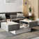 Rectangle Coffee Table with Sliding Table Top, Modern Coffee Tables for Living Room