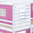 Yaraghi Bunk Wood House Bed with Tent-363034506-363034505