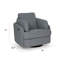 Fauteuil inclinable électrique pivotant Alya, 2 traversins, Nuvella gris