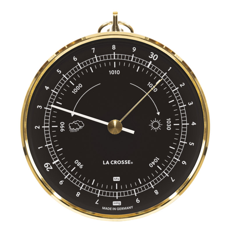 La Crosse Analogue Dial Barometer, Black