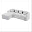 Canapé modulaire en L à compression complète avec méridienne incurvée, canapé modulaire en chenille, haute densité pour le salon en appartement-823322579