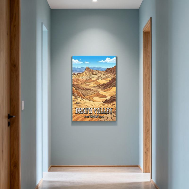 Paysage et paysage urbain, vallée de la mort, désert du désert, reproduction d'art, H 48 po x l 32 po