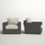 Chaise de terrasse avec coussins Almyra-893010849