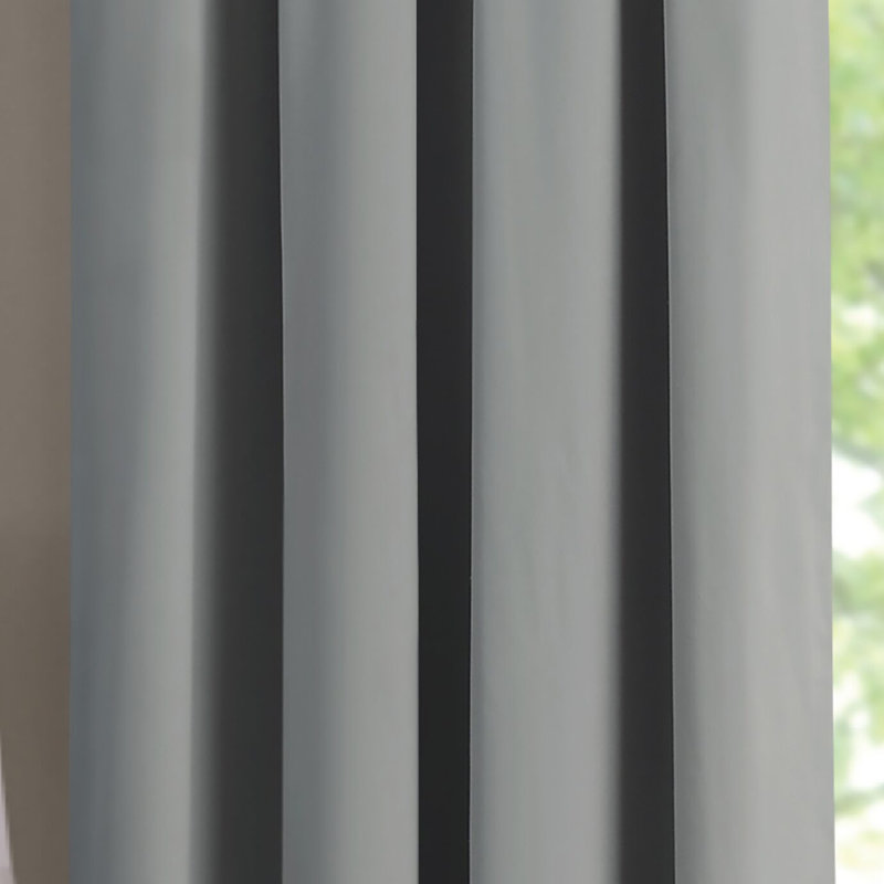 Rideau simple occultant et isolant Prine, Gris