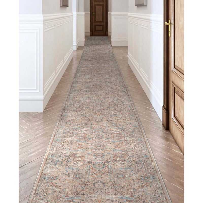 Tapis d'escalier Asha Emilia, Tapis de couloir 2 pi 3 po x 28 pi