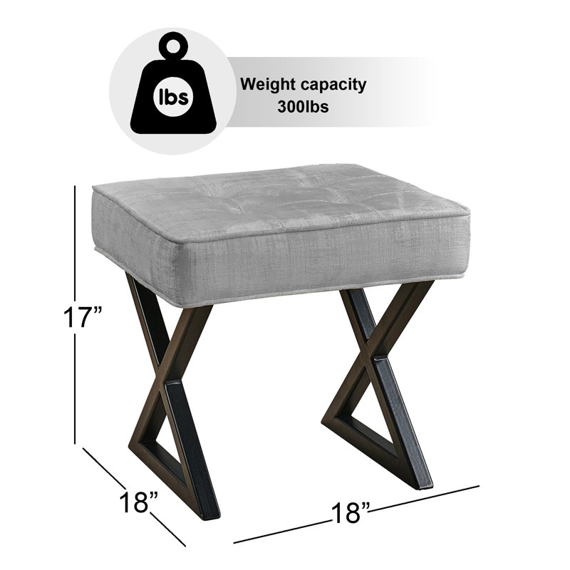 Repose-pieds standard large de 18 po Kadra, Gris clocher