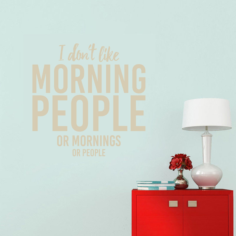Décalcomanie murale i not like people people, Beige clair