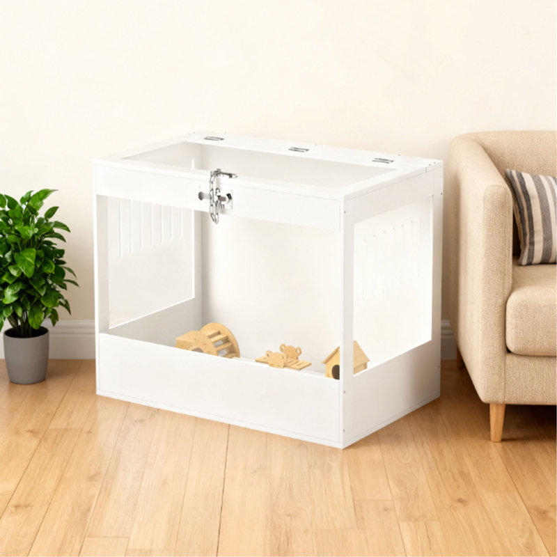 Cage pour animaux avec couvercle et serrure, hutte, accessoires