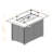 24'' H x 44" W Outdoor Propane Fire Pit Table with Glass Wind Guard, Lid and Hideaway Gas Tank Seat