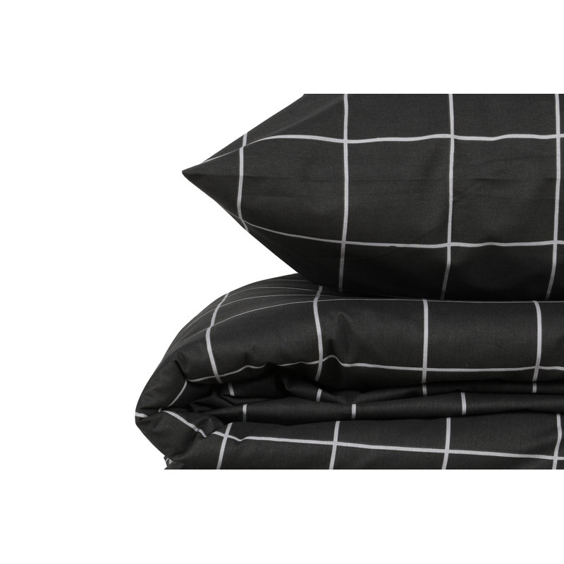 Ensemble de couvre-lit 100% coton Dukie, Noir